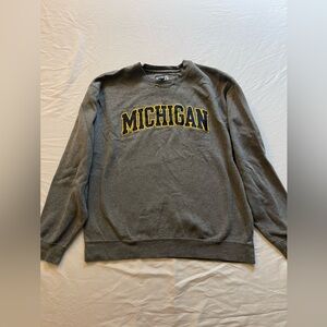 Gear For Sports Gray Michigan Crewneck Sweater